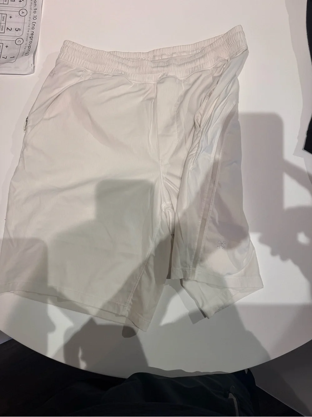 lululemon athletica Men's White Athletic Shorts - Picture 3 of 4